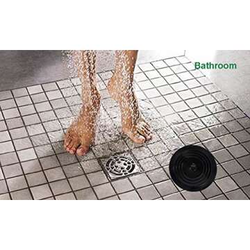 V-TOP 6" Silicone Drain Plug - 2 Pack for Kitchen & Bathroom