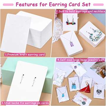 Anezus Earring Packaging Kit - 400 Pcs of Quality Display Supplies