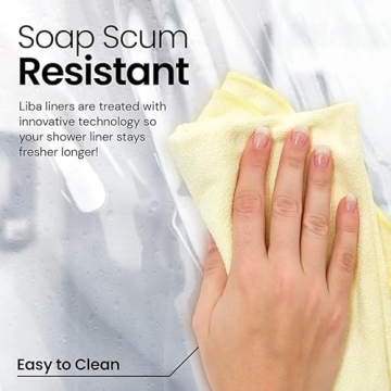 LiBa Waterproof Shower Curtain Liner Heavy Duty Eco-Friendly