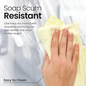 LiBa Waterproof Shower Curtain Liner Heavy Duty Eco-Friendly