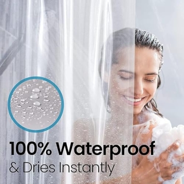 LiBa Waterproof Shower Curtain Liner Heavy Duty Eco-Friendly