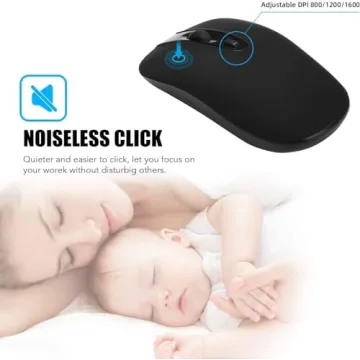 Cimetech Wireless Computer Mouse for Quiet Comfort