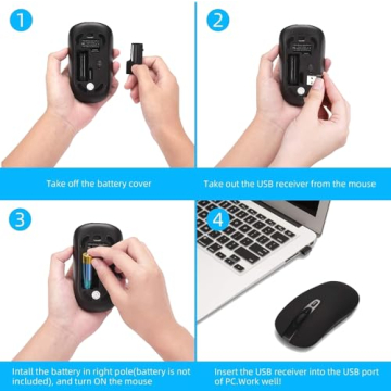 Cimetech Wireless Computer Mouse for Quiet Comfort