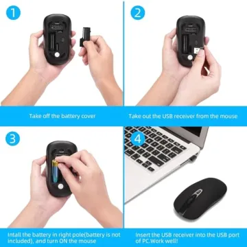 Cimetech Wireless Computer Mouse for Quiet Comfort