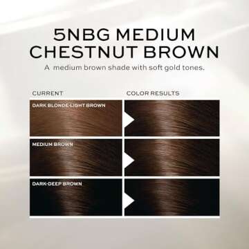 John Frieda Precision Foam Colour, Medium Chestnut Brown 5NBG, Full-coverage Hair Color Kit, Anti-Fade Gray Coverage, Deep Color Saturation Hair Dye, 1 Application