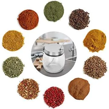 onlyfire Glass Condiment Jar Set - Spice Up Your Kitchen!