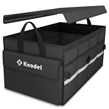 K KNODEL Car Trunk Organizer with Lid - Versatile Storage for SUVs, Trucks, Sedans