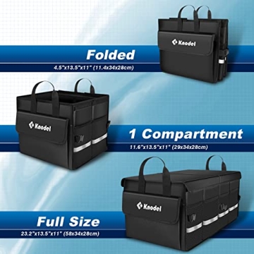 K KNODEL Trunk Organizer with Lid - Durable & Customizable