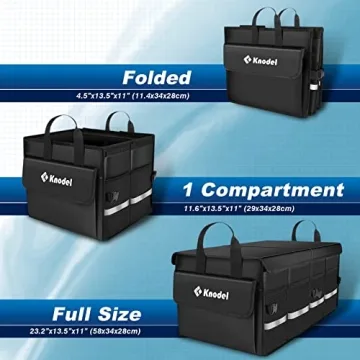 K KNODEL Trunk Organizer with Lid - Durable & Customizable