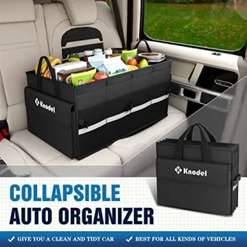 K KNODEL Trunk Organizer with Lid - Durable & Customizable