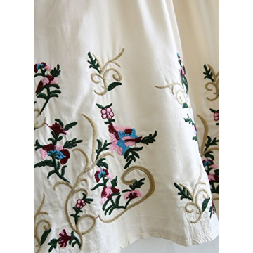 Futurino Floral Embroidery Dress for Women - Chic & Comfy