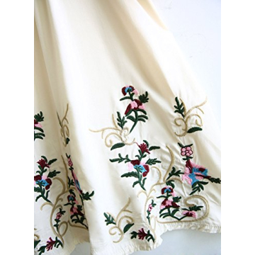 Futurino Floral Embroidery Dress for Women - Chic & Comfy