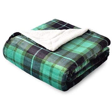 SOCHOW Sherpa Plaid Fleece Throw Blanket, Double-Sided Super Soft Luxurious Bedding Blanket 60 x 80 ...