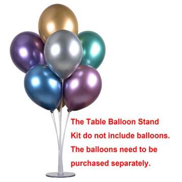 LANGXUN 28" Height Table Balloon Stand Kit for Birthday Party Wedding Decorations, Balloons Arch Kit...