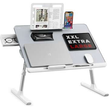 Adjustable Laptop Bed Tray Desk for Comfort