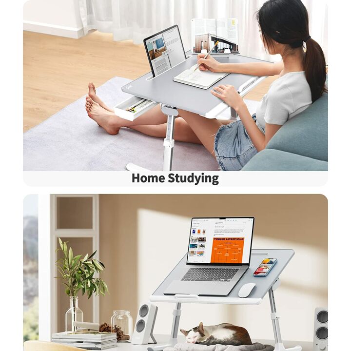 Adjustable Laptop Bed Tray Desk for Comfort