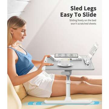 Adjustable Laptop Bed Tray Desk for Comfort