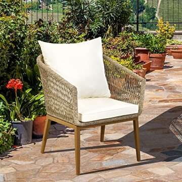 YITAHOME Outdoor Dining Sofa Chair for Comfort & Style