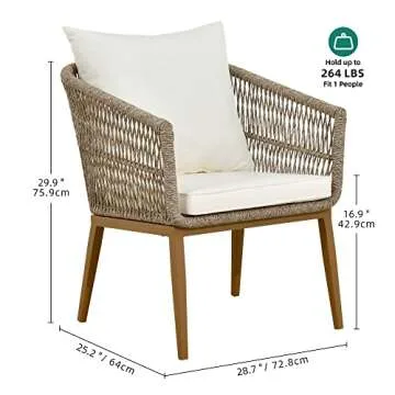 YITAHOME Outdoor Dining Sofa Chair for Comfort & Style