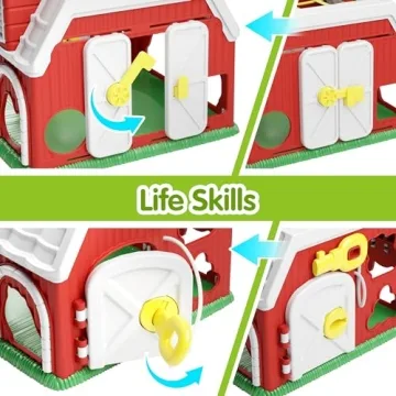 iPlay, iLearn Educational Farm Animal Shape Sorter Toy