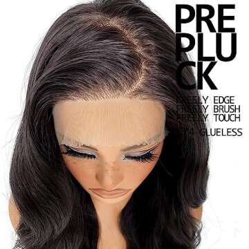 MITIMES 13x6 HD Glueless Synthetic Lace Front Wig