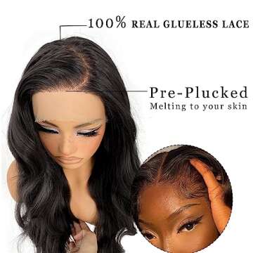 MITIMES 13x6 HD Glueless Synthetic Lace Front Wig