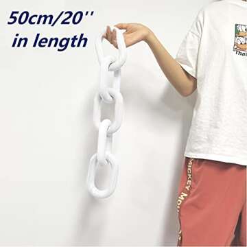 Hand-Carved Decorative Wood Chain Links for Home Decor