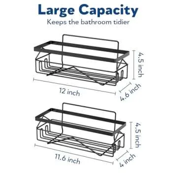 PIMVANS Stainless Steel Shower Caddy Shelf - Matte Black