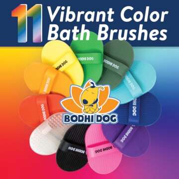 Bodhi Dog Shampoo Brush - Pet Grooming & Bath Supplies for Cats and Dog Bath Brush for Long & Short Hair - Premium Scrubber for Shower, Bathing & Massage - (One Pack, Aqua)