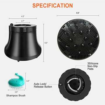 Universal Hair Diffuser, Hair Dryer Diffuser Attachment for Curly and Natural Wavy Hair, Professional Blow Dryer Diffuser, Adjustable from 1.4 Inch to 2.6 Inch