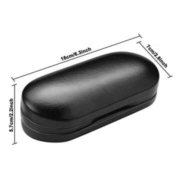 Muf 2 in 1 Double Sided Portable Contact Lens Case and Glasses Case,Dual Use Design with Built-in Mi...