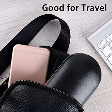 Muf 2 in 1 Double Sided Portable Contact Lens Case and Glasses Case,Dual Use Design with Built-in Mirror,Tweezer and Contact Lens Solution Bottle Included for Travel Kit,Black