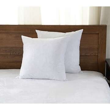 Downluxe Indoor White Pillows - Luxurious Comfort for Relaxation
