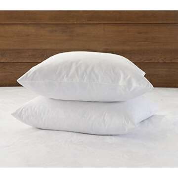 Downluxe Indoor White Pillows for Ultimate Comfort