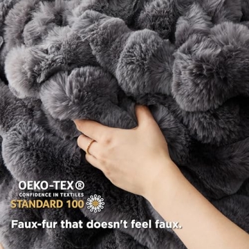 Bedsure Faux Fur Blanket - Soft and Cozy Throw for All