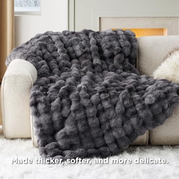 Bedsure Faux Fur Blanket - Soft and Cozy Throw for All