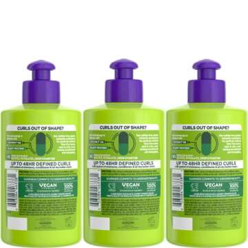 Garnier Fructis Style Curl Nourish Butter Cream Leave-In Conditioner for Curly Hair, 10.2 Ounce Bott...