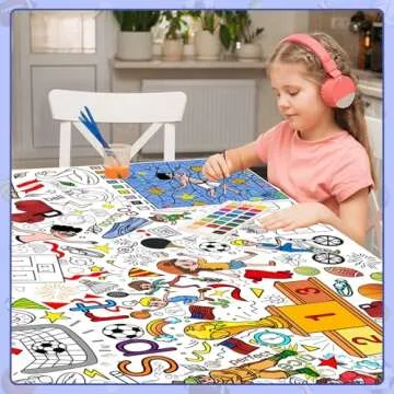 DDMY Sports Theme Giant Coloring Poster for Kids Activities