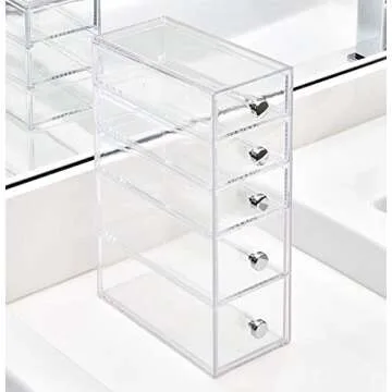 iDesign Clarity 5-Drawer Organizer for Makeup and More