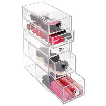 iDesign Clarity 5-Drawer Organizer for Makeup and More