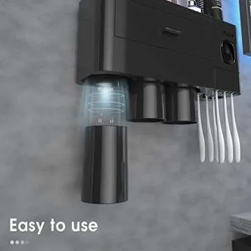 iHave Toothbrush Holder with Automatic Dispenser - Large Capacity