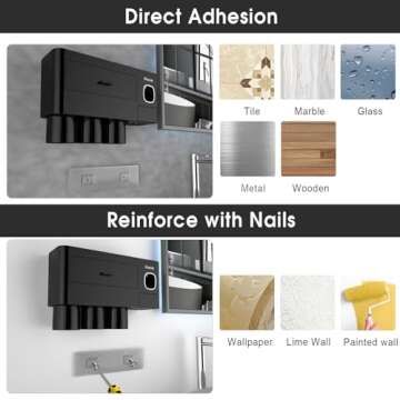 iHave Toothbrush Holder with Automatic Dispenser - Large Capacity