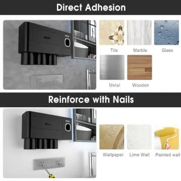 iHave Toothbrush Holder with Automatic Dispenser - Large Capacity