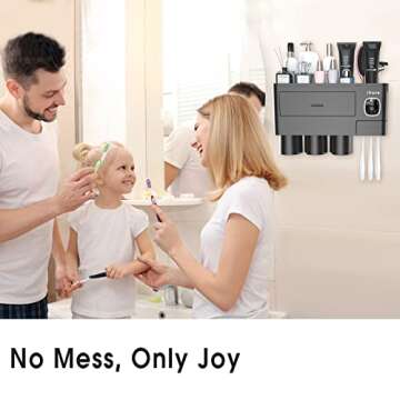 iHave Toothbrush Holder with Automatic Dispenser - Large Capacity