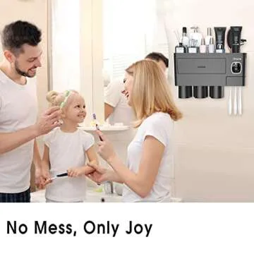 iHave Toothbrush Holder with Automatic Dispenser - Large Capacity