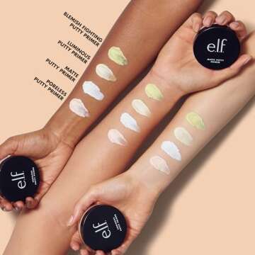 e.l.f. Poreless Putty Primer, Minimizes Pores & Preps Skin, Creates a Flawless Base, For All Skin Types, 0.74 Oz (21g)