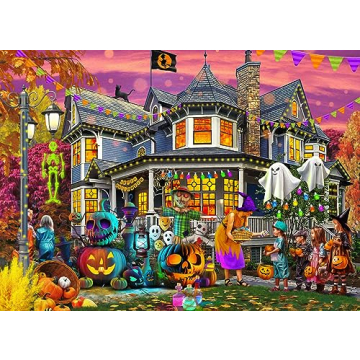 Vermont Christmas Company All Hallows' Eve Jigsaw Puzzle 1000 Piece - A Festive Halloween Puzzle for...