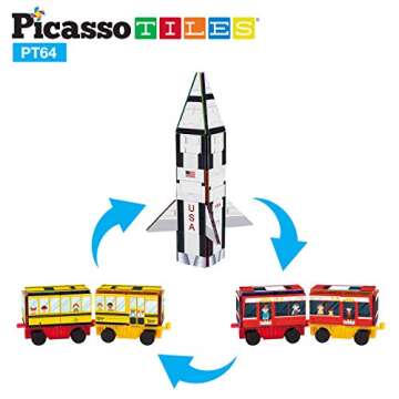 PicassoTiles Magnet Building Blocks STEM Toy Set for Kids