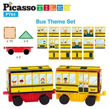 PicassoTiles Magnet Building Blocks STEM Toy Set for Kids