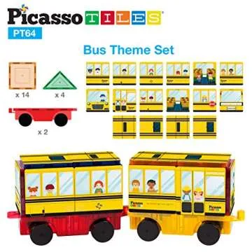 PicassoTiles Magnet Building Blocks STEM Toy Set for Kids